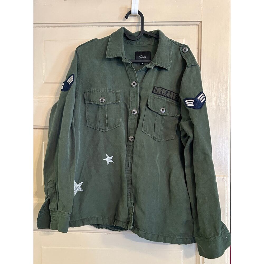 Rails Loren Shirt Jacket Olive Green size L